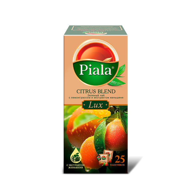 Пиала Lux зеленый чай с ароматом бергамота и манго, 25 пакетиков